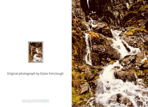 Waterfall Snowdonia - Greeting card by Dylan