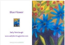 Blue Flower - Greeting Card