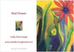 Red Flower - Greeting Card